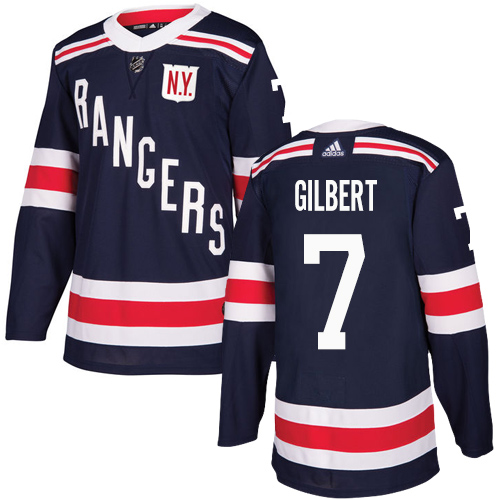Adidas Rangers #7 Rod Gilbert Navy Blue Authentic 2018 Winter Classic Stitched NHL Jersey - Click Image to Close